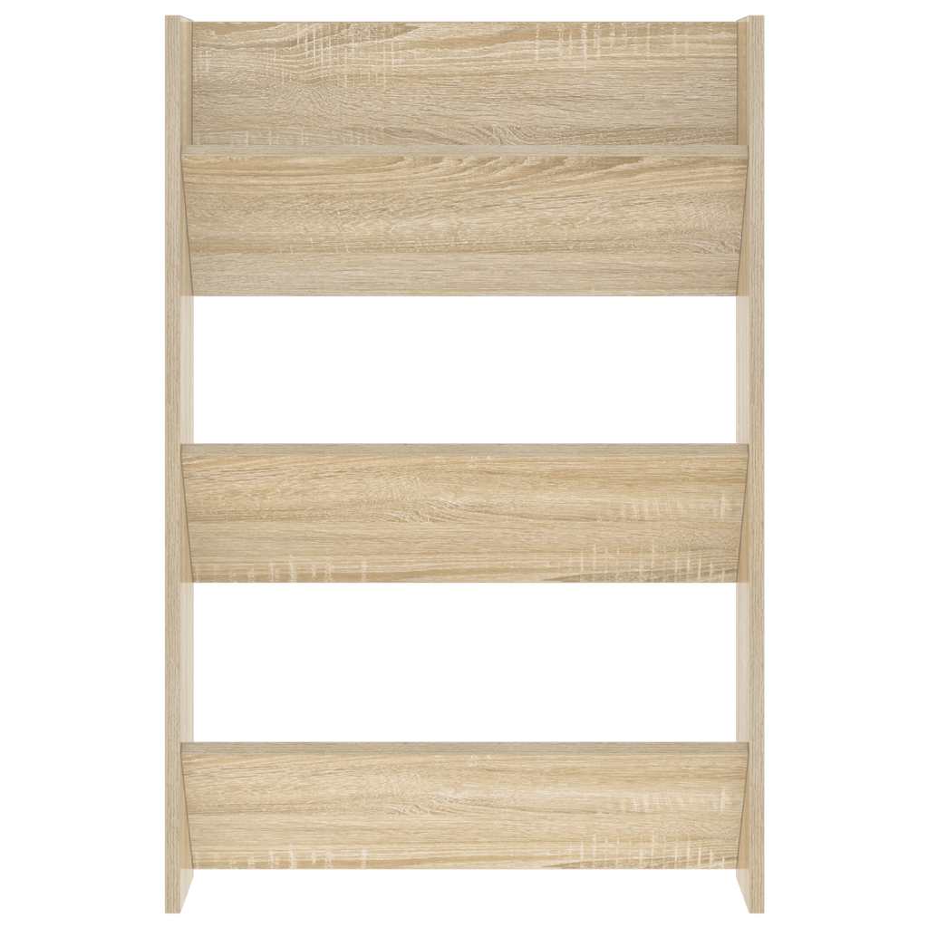vidaXL Wall Shoe Cabinet Sonoma Oak 60x18x90 cm Engineered Wood