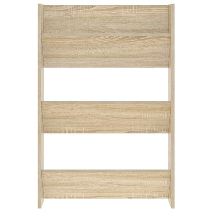 vidaXL Wall Shoe Cabinet Sonoma Oak 60x18x90 cm Engineered Wood