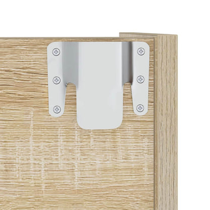 vidaXL Wall Shoe Cabinet Sonoma Oak 60x18x90 cm Engineered Wood