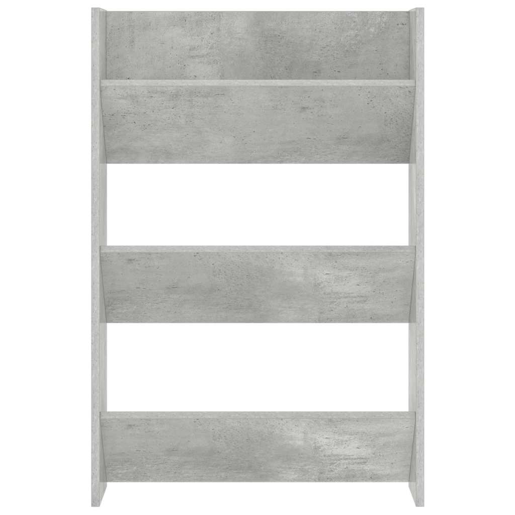 806767 vidaXL Wall Shoe Cabinet Concrete Grey 60x18x90 cm Engineered Wood