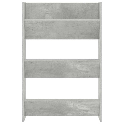 806767 vidaXL Wall Shoe Cabinet Concrete Grey 60x18x90 cm Engineered Wood