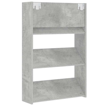 vidaXL Wall Shoe Cabinet Concrete Grey 60x18x90 cm Engineered Wood
