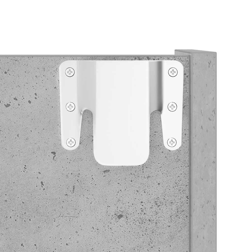vidaXL Wall Shoe Cabinet Concrete Grey 60x18x90 cm Engineered Wood