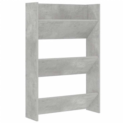 vidaXL Wall Shoe Cabinets 2 pcs  Concrete Grey 60x18x90 cm Engineered Wood