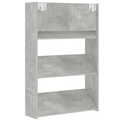 vidaXL Wall Shoe Cabinets 2 pcs Concrete Grey 60x18x90 cm