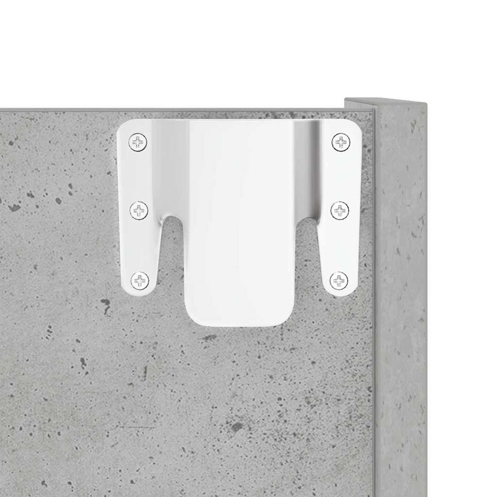 vidaXL Wall Shoe Cabinets 2 pcs  Concrete Grey 60x18x90 cm Engineered Wood