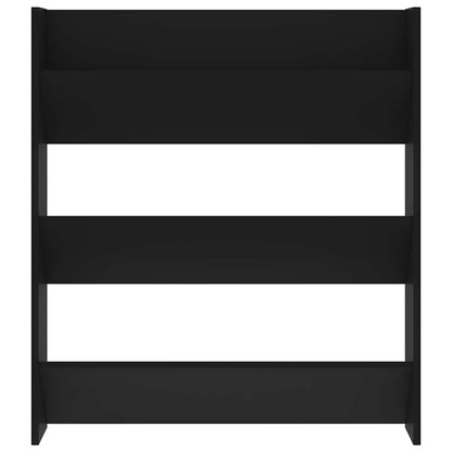 vidaXL Wall Shoe Cabinet | Black | Engineered wood | Medium