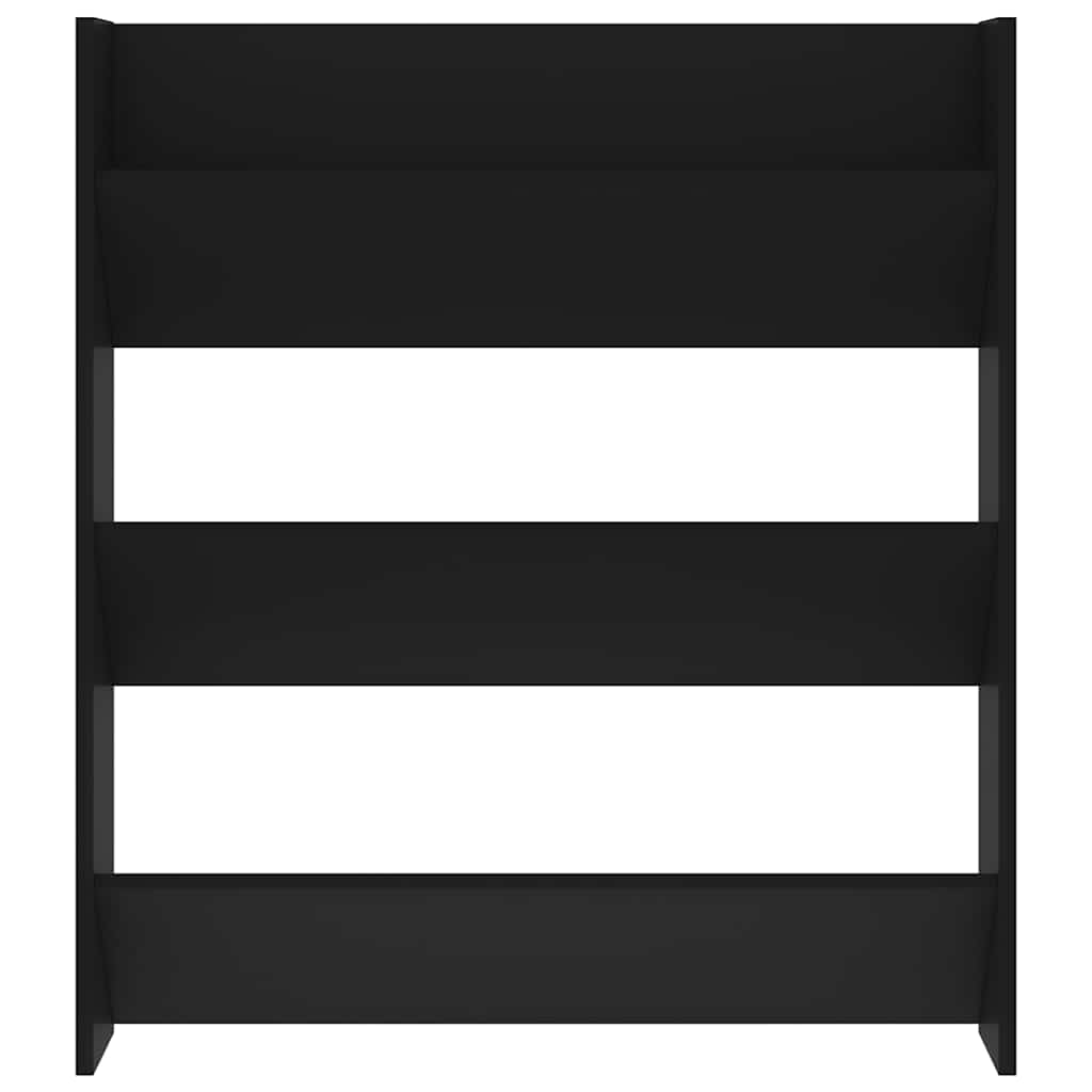 vidaXL Wall Shoe Cabinet Black 80x18x90 cm Engineered Wood
