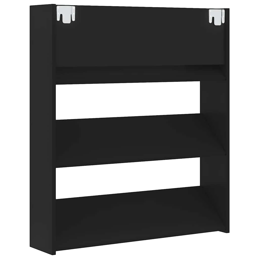 vidaXL Wall Shoe Cabinet | Black | Engineered wood | Medium