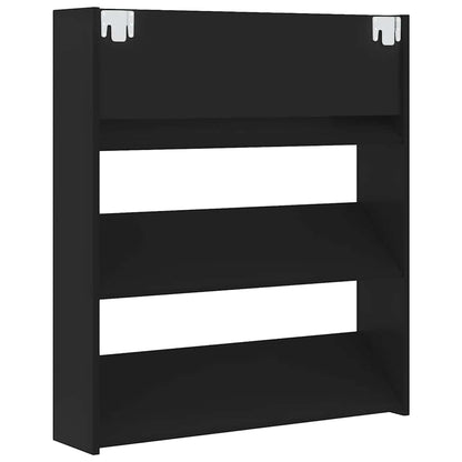 vidaXL Wall Shoe Cabinet | Black | Engineered wood | Medium