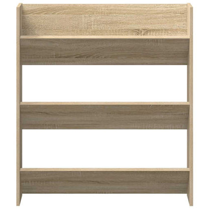 vidaXL Wall Shoe Cabinet Sonoma Oak 80x18x90 cm Engineered Wood