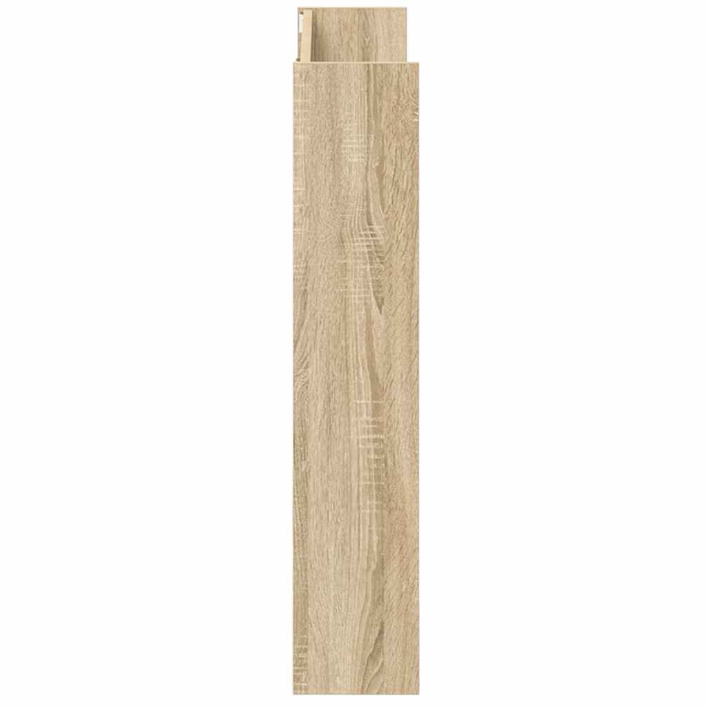 vidaXL Wall Shoe Cabinet Sonoma Oak 80x18x90 cm Engineered Wood