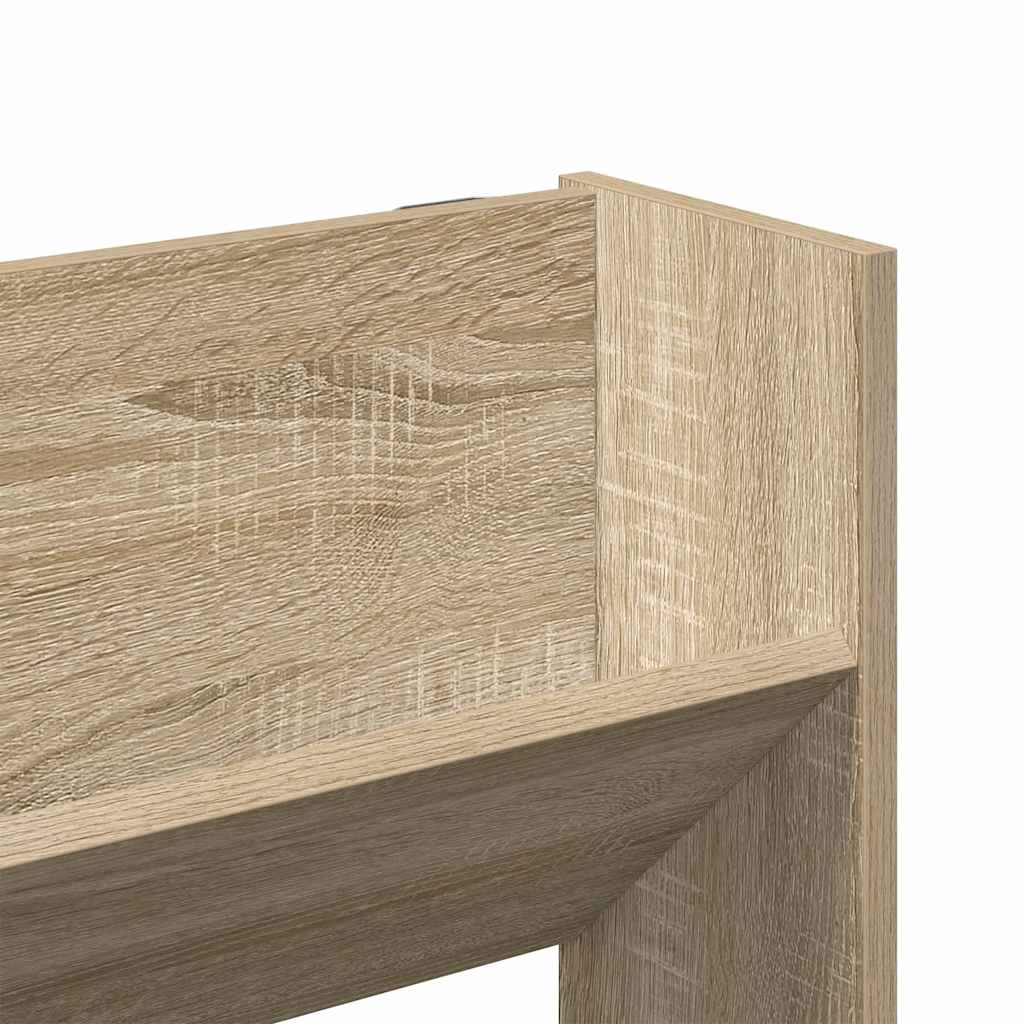 vidaXL Wall Shoe Cabinet Sonoma Oak 80x18x90 cm Engineered Wood