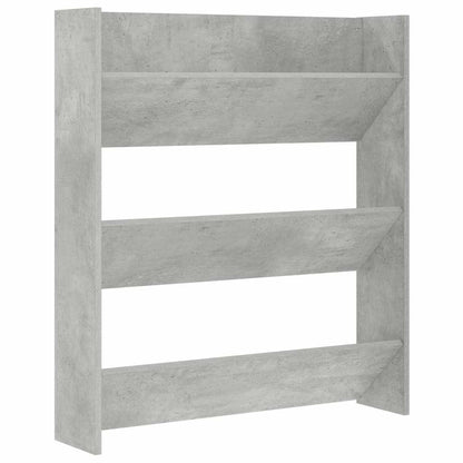 806785 vidaXL Wall Shoe Cabinet Concrete Grey 80x18x90 cm Engineered Wood