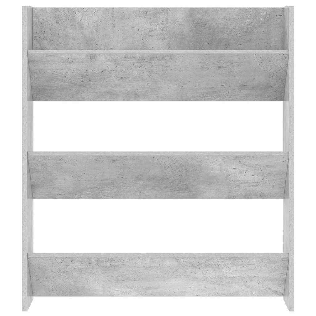 806785 vidaXL Wall Shoe Cabinet Concrete Grey 80x18x90 cm Engineered Wood