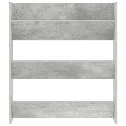 806785 vidaXL Wall Shoe Cabinet Concrete Grey 80x18x90 cm Engineered Wood