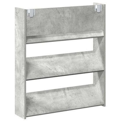 vidaXL Wall Shoe Cabinet Concrete Grey 80x18x90 cm Engineered Wood