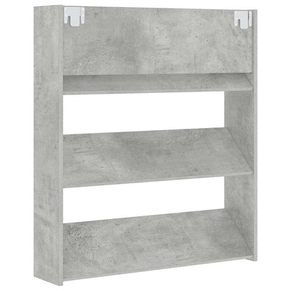 806785 vidaXL Wall Shoe Cabinet Concrete Grey 80x18x90 cm Engineered Wood