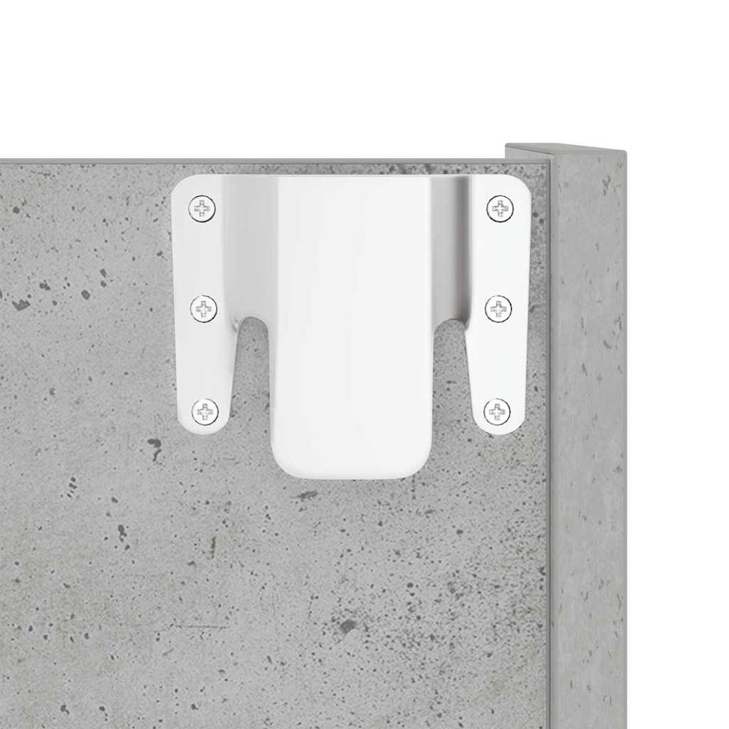 806785 vidaXL Wall Shoe Cabinet Concrete Grey 80x18x90 cm Engineered Wood