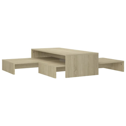 vidaXL Nesting Coffee Table Set Sonoma Oak 100x100x26.5 cm Engineered Wood