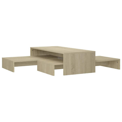 vidaXL Nesting Coffee Table Set Sonoma Oak 100x100x26.5 cm