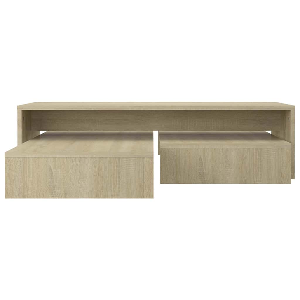 vidaXL Nesting Coffee Table Set Sonoma Oak 100x100x26.5 cm