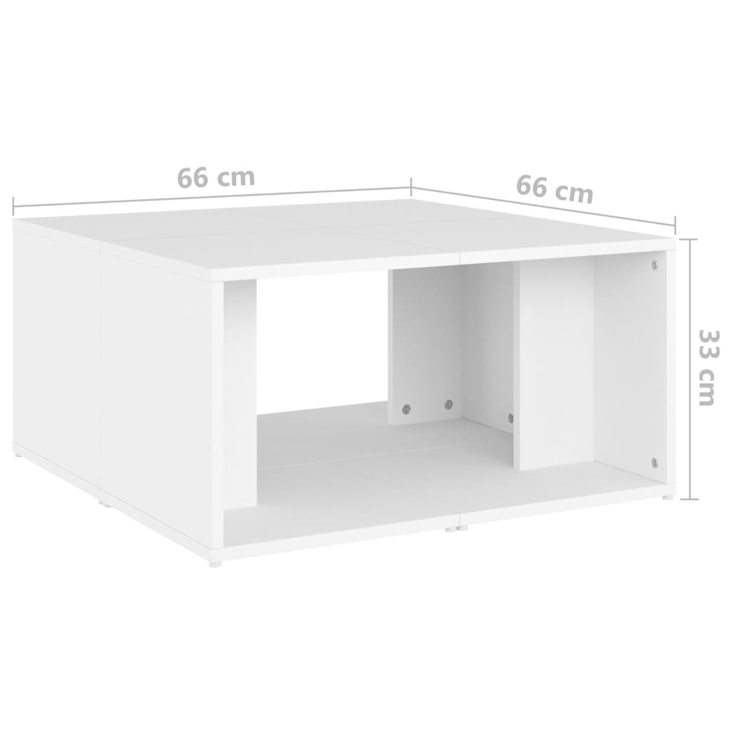 vidaXL Coffee Tables 4 pcs White 33x33x33 cm Engineered Wood
