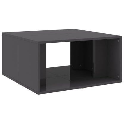 vidaXL Coffee Tables 4 pcs High Gloss Grey 33x33x33 cm Engineered Wood