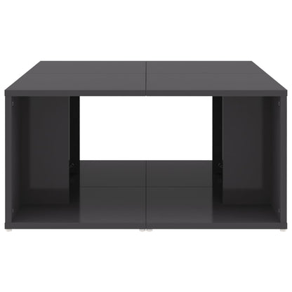 vidaXL Coffee Tables 4 pcs High Gloss Grey 33x33x33 cm Engineered Wood