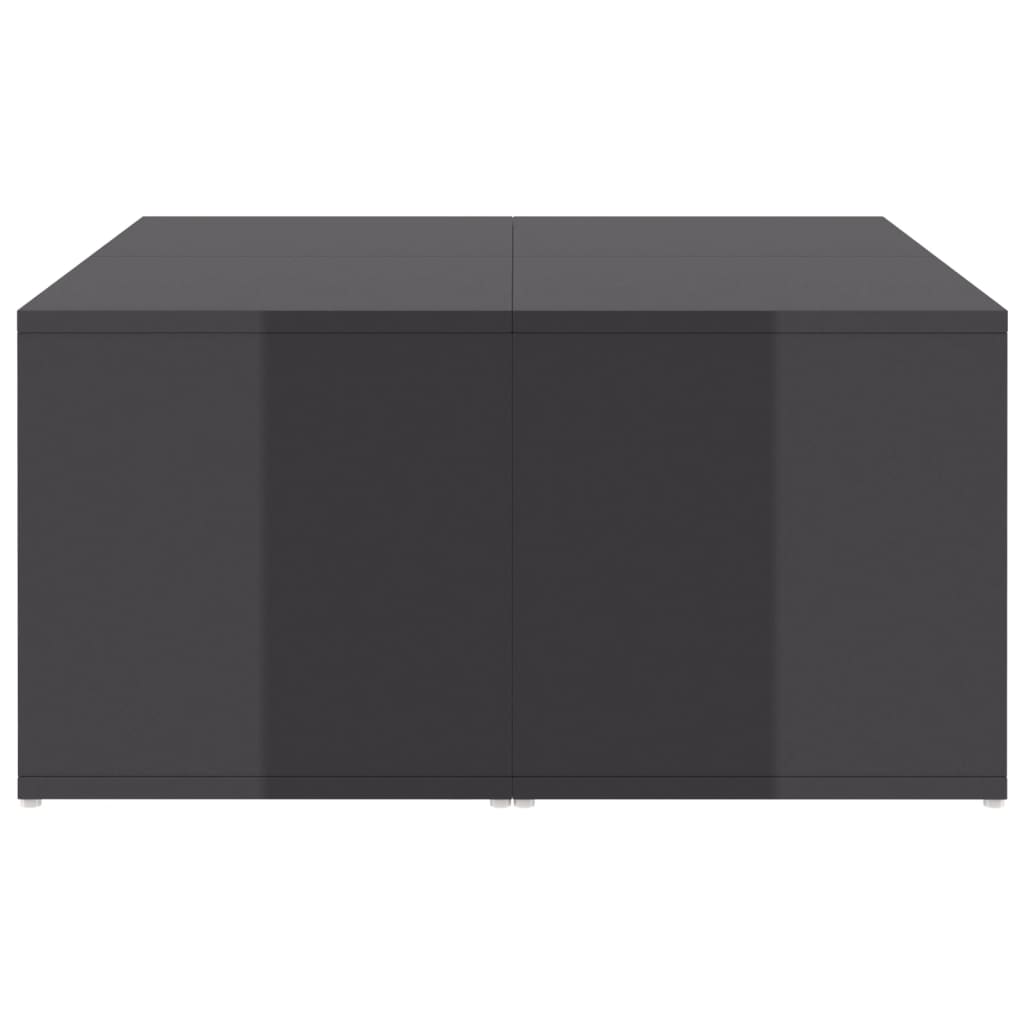 vidaXL Coffee Tables 4 pcs High Gloss Grey 33x33x33 cm Engineered Wood
