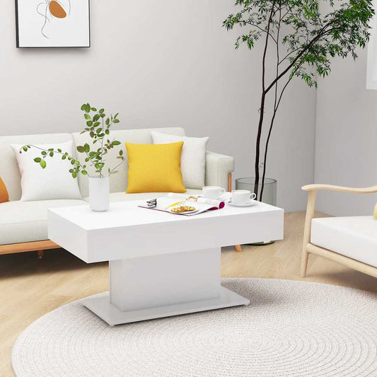 vidaXL Coffee Table | White | Engineered Wood | Medium | Durable | Coffee Table