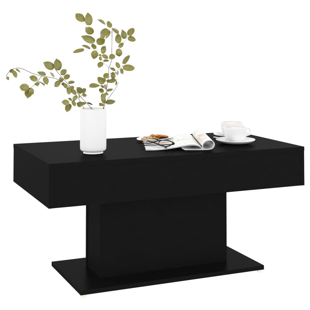 vidaXL Coffee Table | Black | Engineered wood | Medium | Durable | Coffee Table