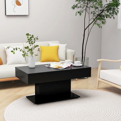 vidaXL Coffee Table | Black | Engineered wood | Medium | Durable | Coffee Table