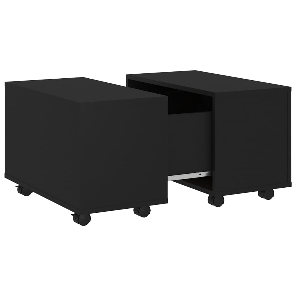 vidaXL Coffee Table | Black | Engineered wood | Small | Extendable