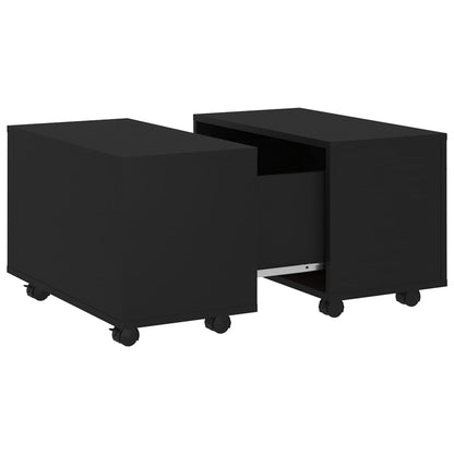 vidaXL Coffee Table | Black | Engineered wood | Small | Extendable