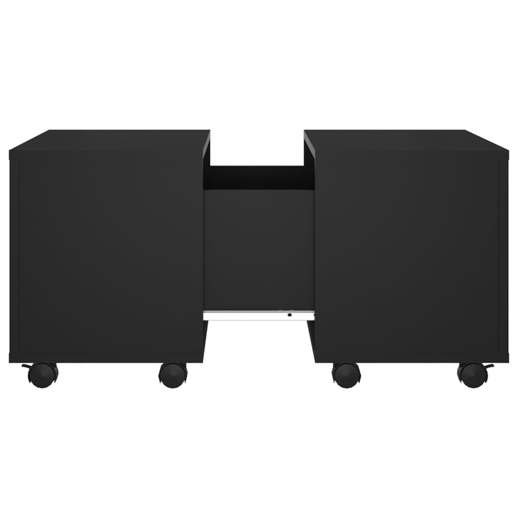 vidaXL Coffee Table | Black | Engineered wood | Small | Extendable