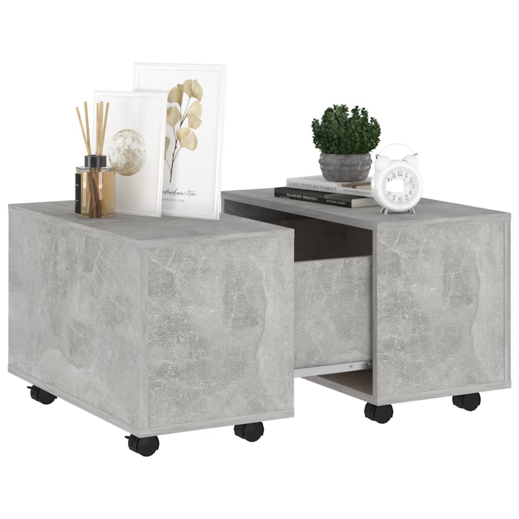 vidaXL Coffee Table Concrete Grey 60x60x38 cm Engineered Wood