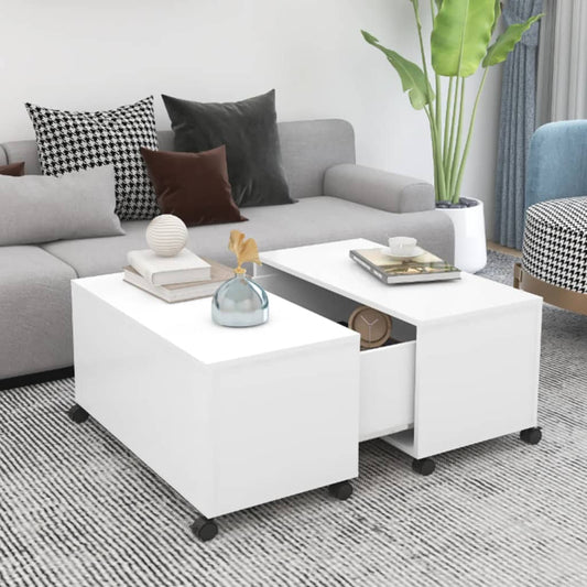 vidaXL Coffee Table White 75x75x38 cm Engineered Wood