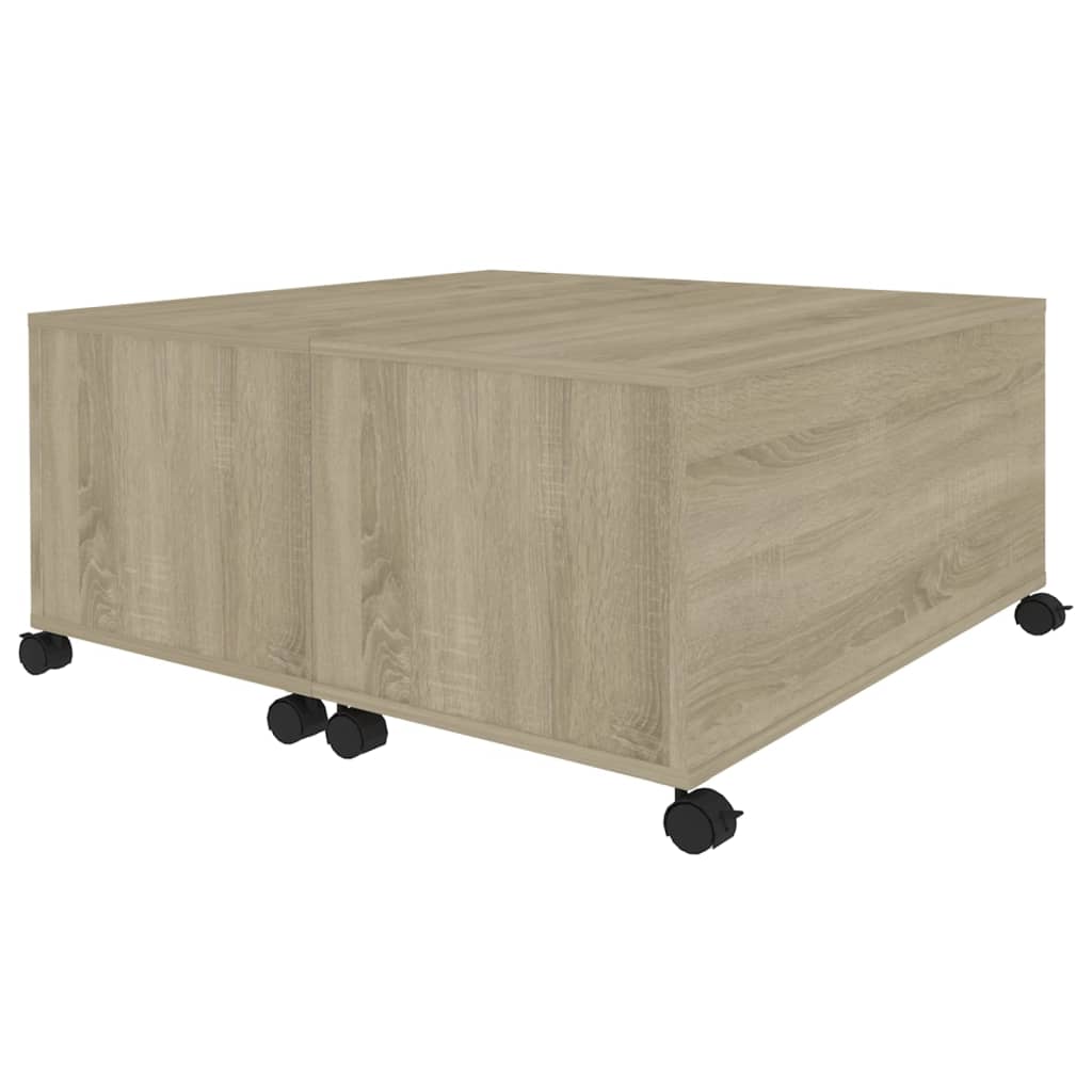 vidaXL Coffee Table Sonoma Oak 75x75x38 cm Engineered Wood