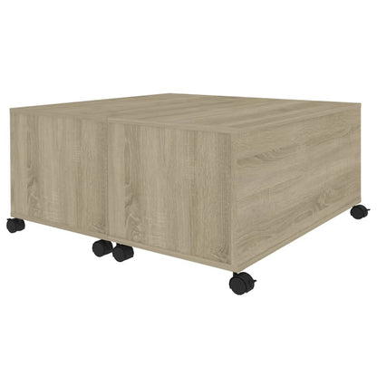 vidaXL Coffee Table Sonoma Oak 75x75x38 cm Engineered Wood