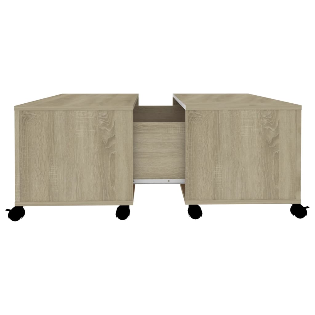 vidaXL Coffee Table Sonoma Oak 75x75x38 cm Engineered Wood