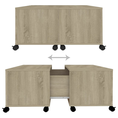 vidaXL Coffee Table Sonoma Oak 75x75x38 cm Engineered Wood