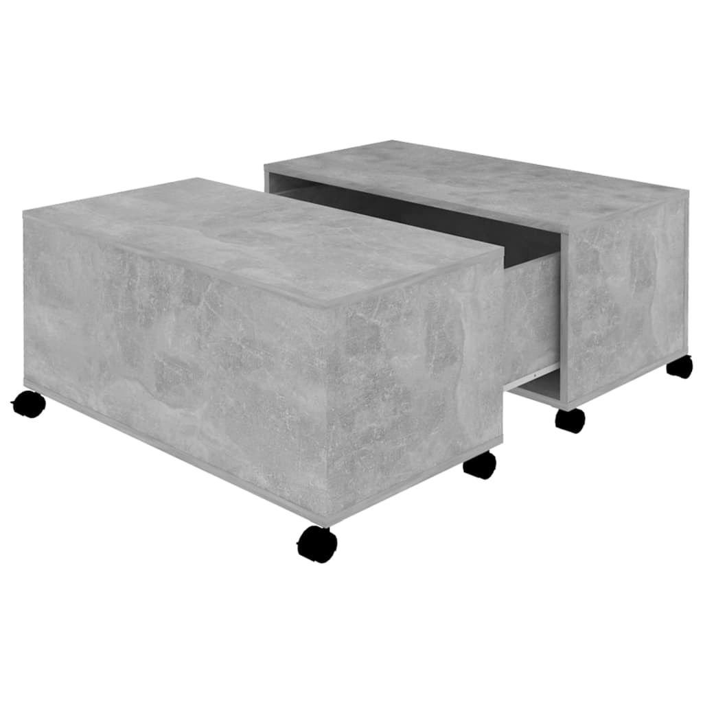 vidaXL Coffee Table | Concrete Grey | Engineered Wood | Medium |  Extendable