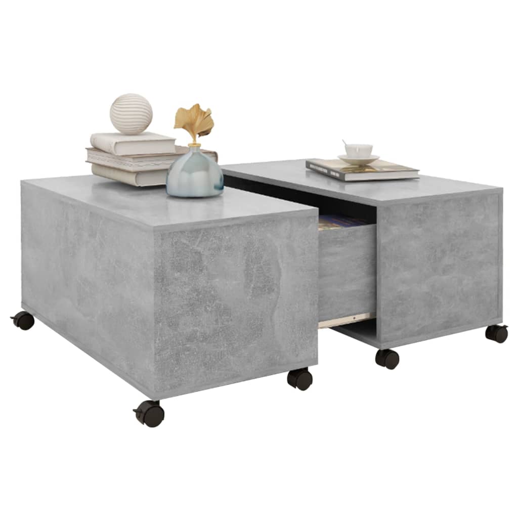vidaXL Coffee Table | Concrete Grey | Engineered Wood | Medium |  Extendable