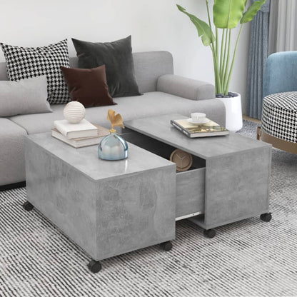 vidaXL Coffee Table | Concrete Grey | Engineered Wood | Medium |  Extendable