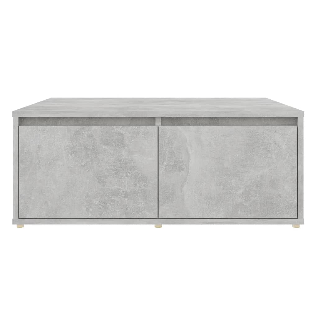 vidaXL Coffee Table | Concrete grey | Engineered wood | 80cm x 80cm
