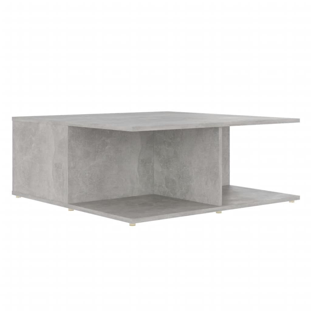 vidaXL Coffee Table | Concrete grey | Engineered wood | 80cm x 80cm