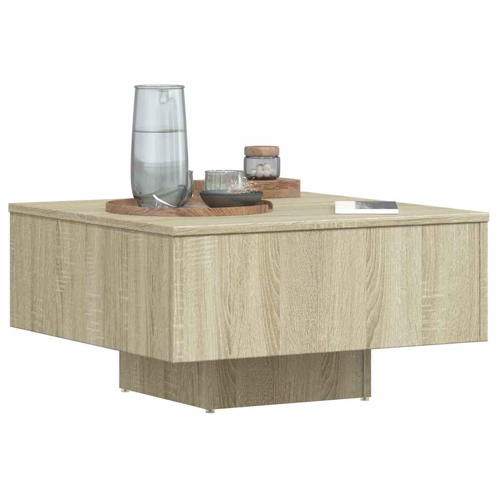 806888 vidaXL Coffee Table Sonoma Oak 60x60x31,5 cm Engineered Wood