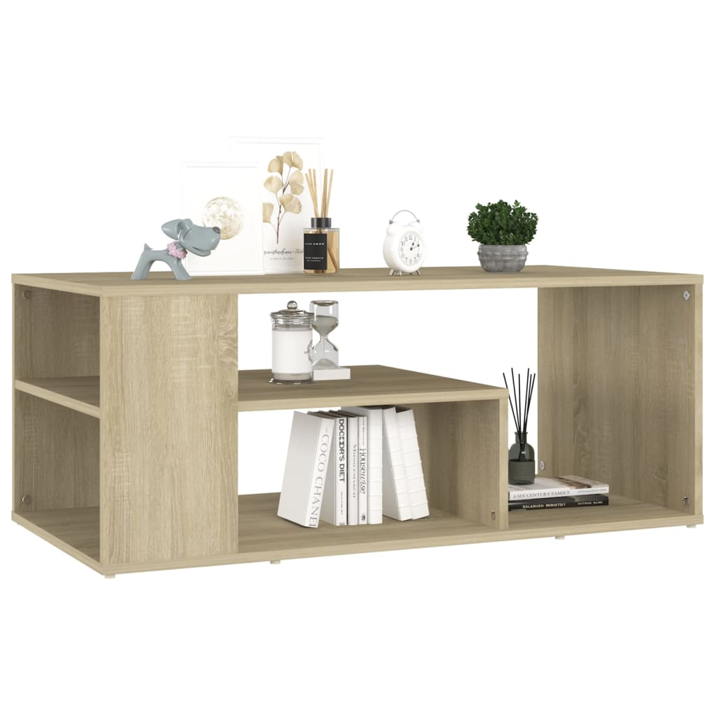 vidaXL Coffee Table Sonoma Oak 100x50x40 cm Engineered Wood