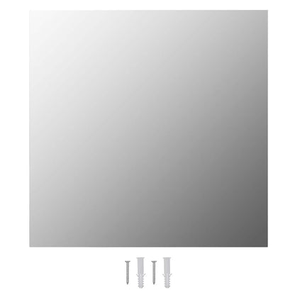 vidaXL Wall Mirror With Led Light | Silver | Glass, Plastic | Medium